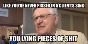 pissed in a sink lying pieces