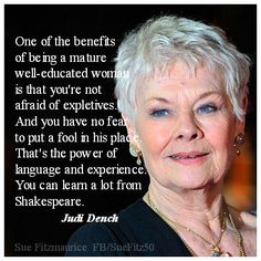 mature woman judi dench