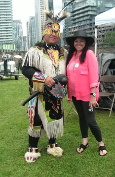 rox at pow wow June 2017 with dancer
