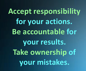 accept responsibility