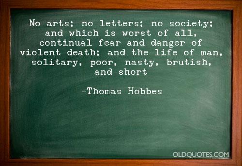 hobbes nasty brutish short quote