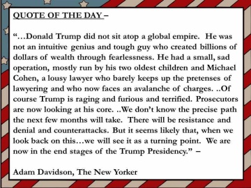 new yorker quote Trump end days