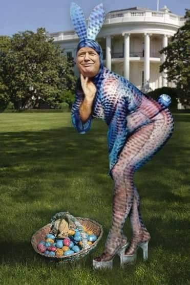 Trump as Easter Bunny