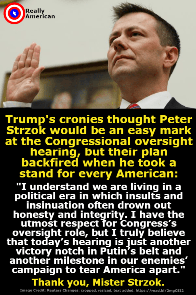 Strozk is an american hero
