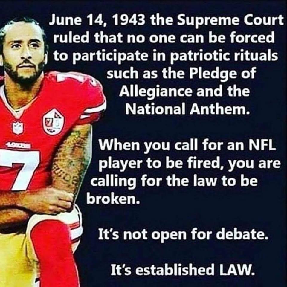 law on kneeling for flag