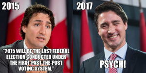 Trudeau FPTP meme
