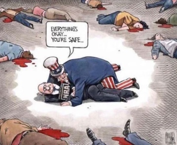 USA shelters NRA as dead lie bleeding